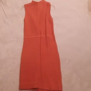 Coral bodycon dress